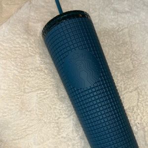 Navy Blue Studded Starbucks Tumbler 24oz